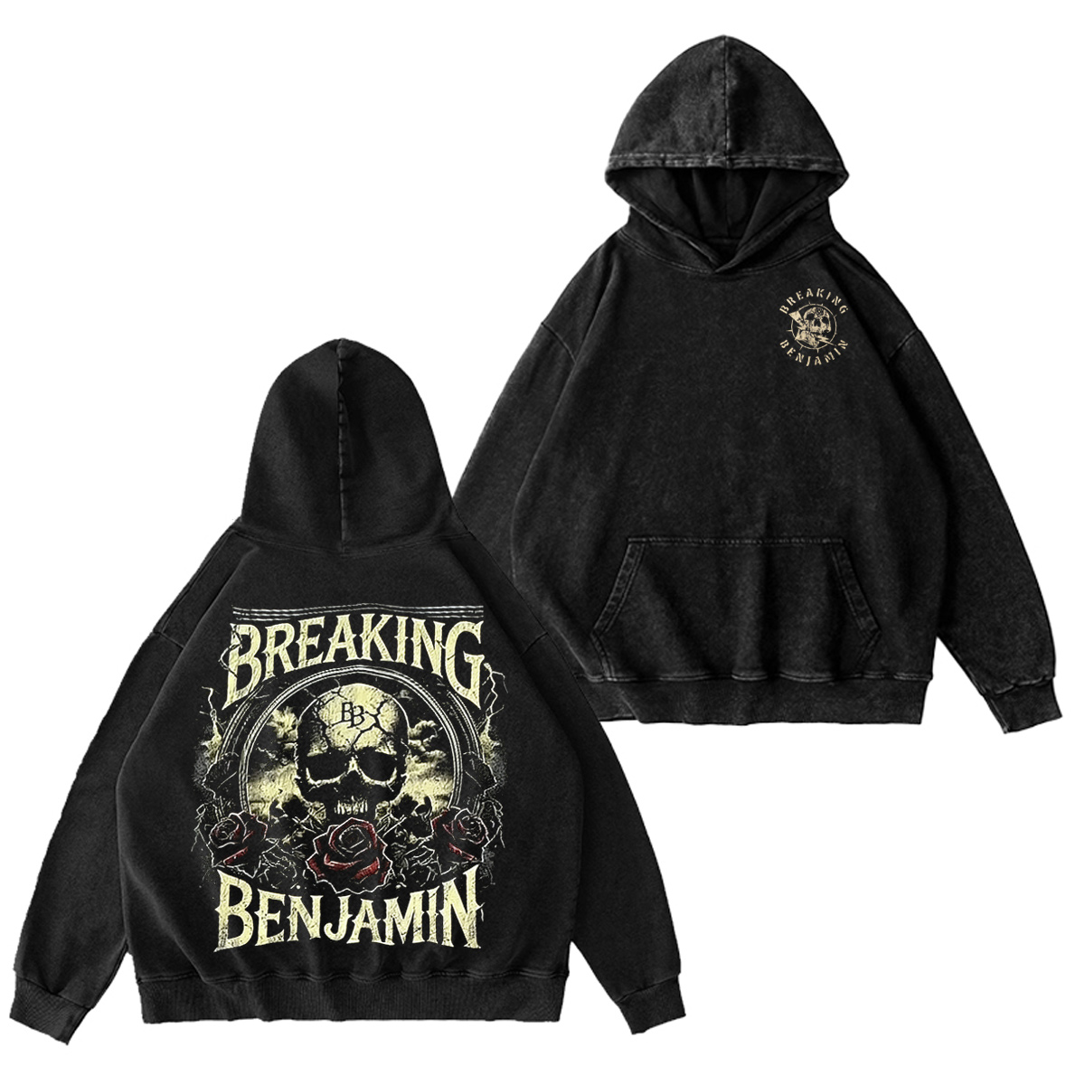 Breaking Benjamin Unisex Washed Hoodie