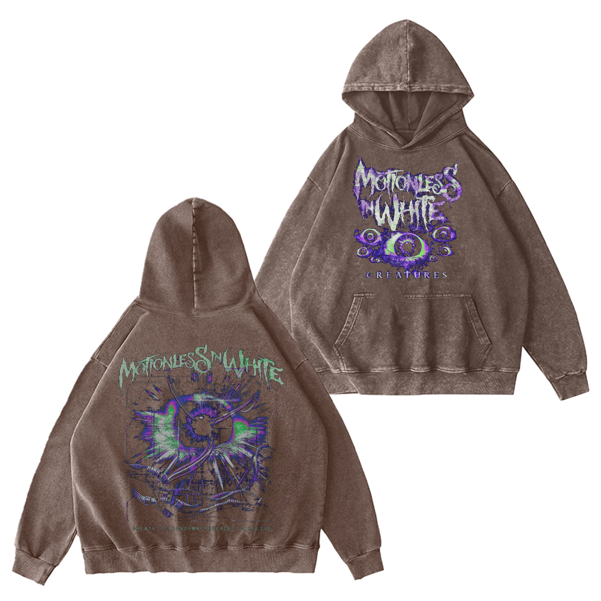 Motionless in White Unisex Washed Hoodie