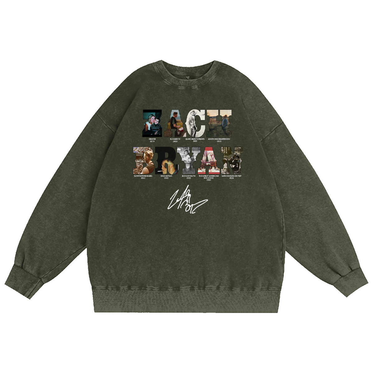 Zach Bryan Unisex Washed Crewneck Sweatshirt