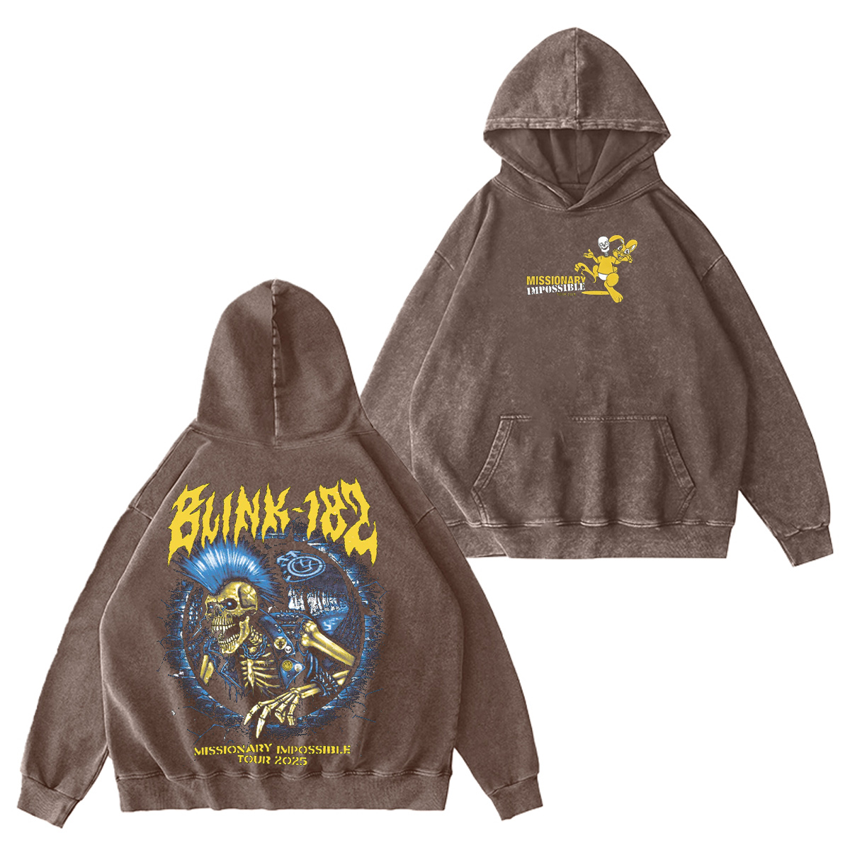 Blink-182 Unisex Washed Hoodie
