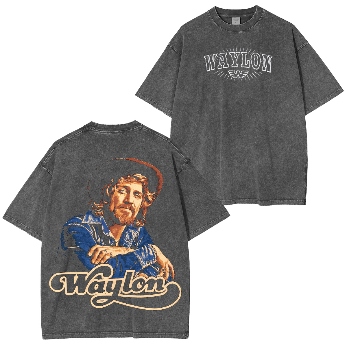 Waylon Jennings Washed Unisex T-Shirt