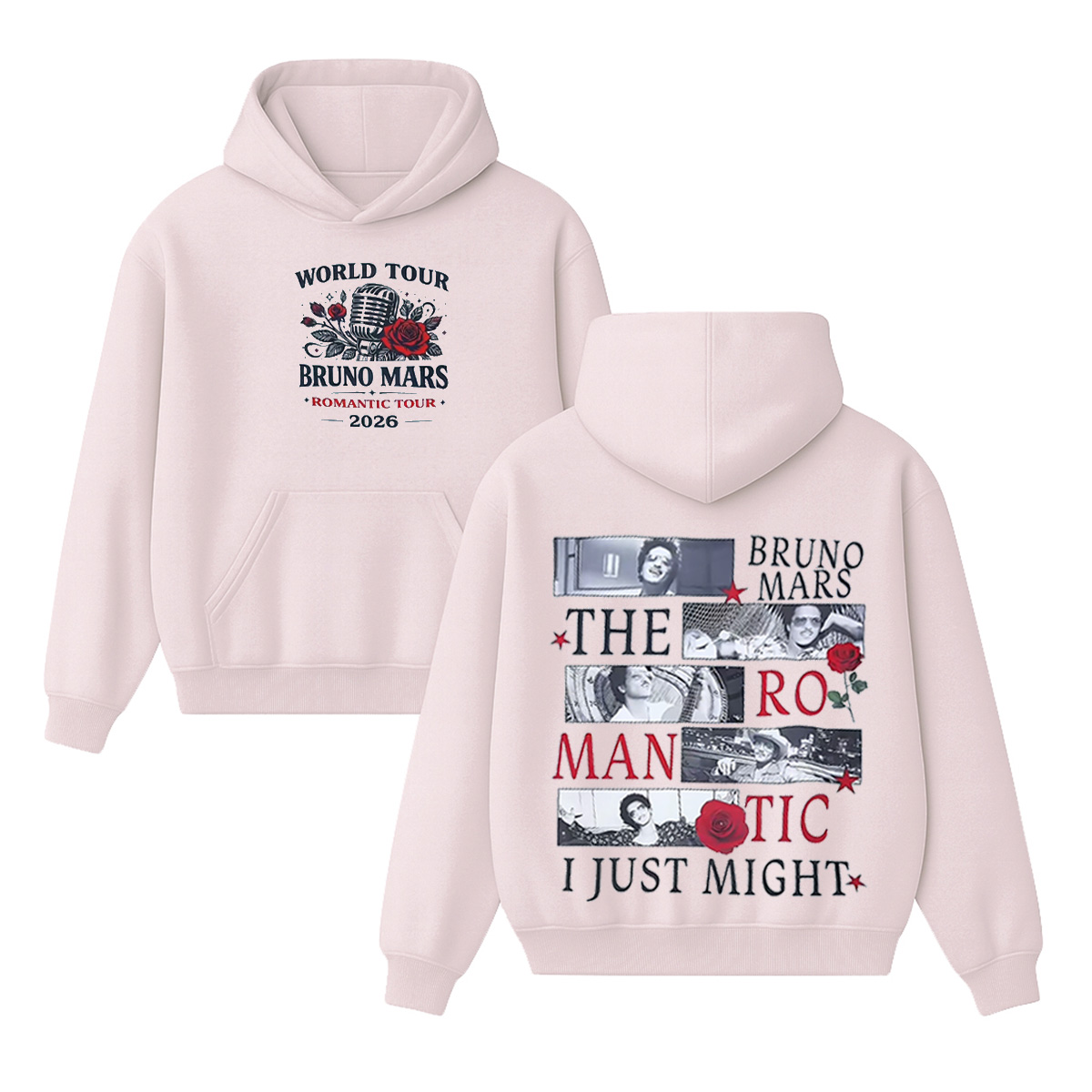 The Romantic Tour Bruno Mars Unisex Cotton Hoodie