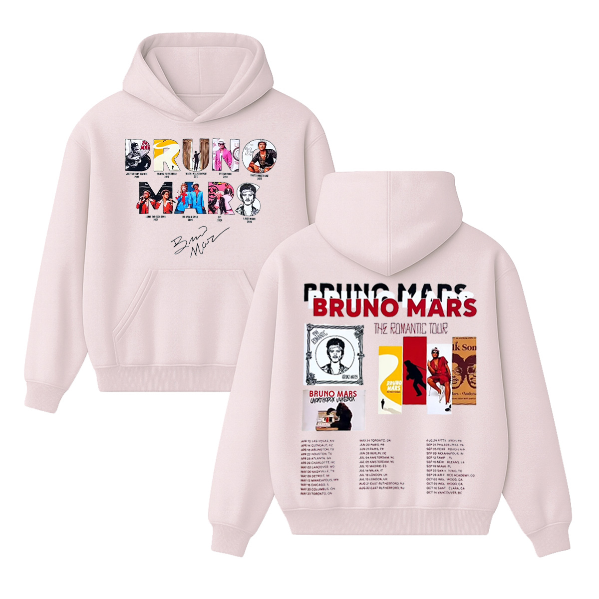 The Romantic Tour Bruno Mars Unisex Cotton Hoodie