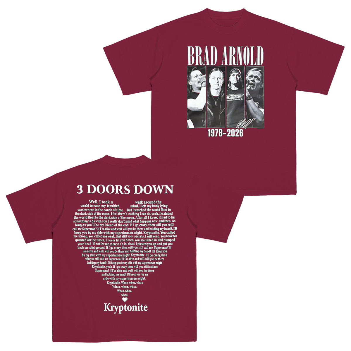 Brad Arnold 3 Doors Down Cotton Unisex T-shirt