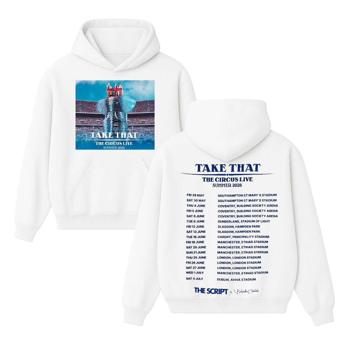 The Circus Live Take That Unisex Cotton Hoodie
