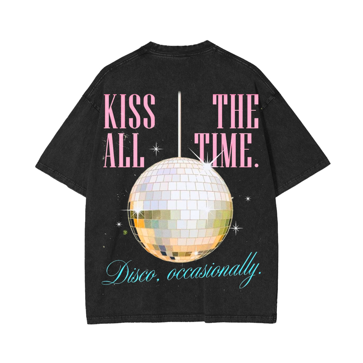 Kiss All The Time Washed Unisex T-Shirt