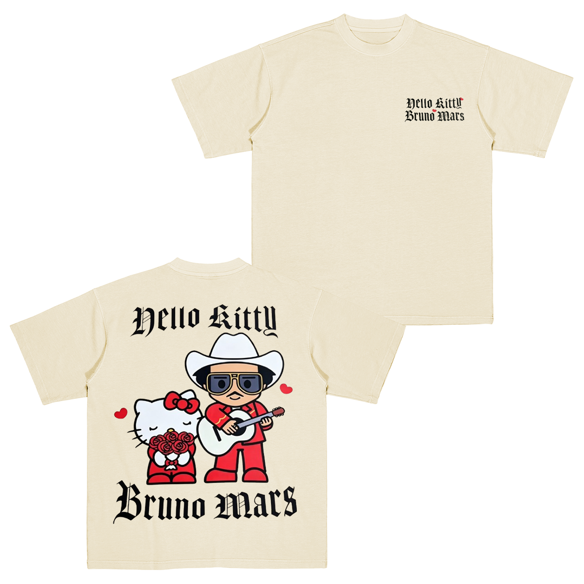 Bruno Mars x Hello Kitty Cotton Unisex T-shirt