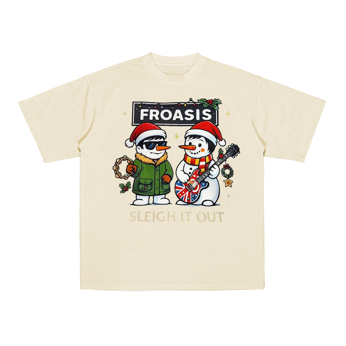 Christmas vibes on Oasis Cotton Unisex T-shirt