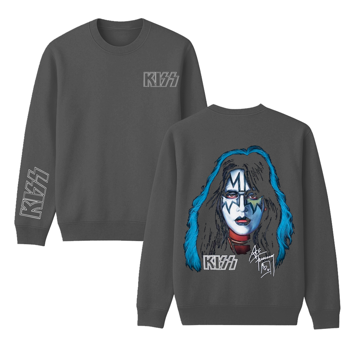 Ace Frehley  KISS Band Unisex Cotton Creneck Sweatshirt