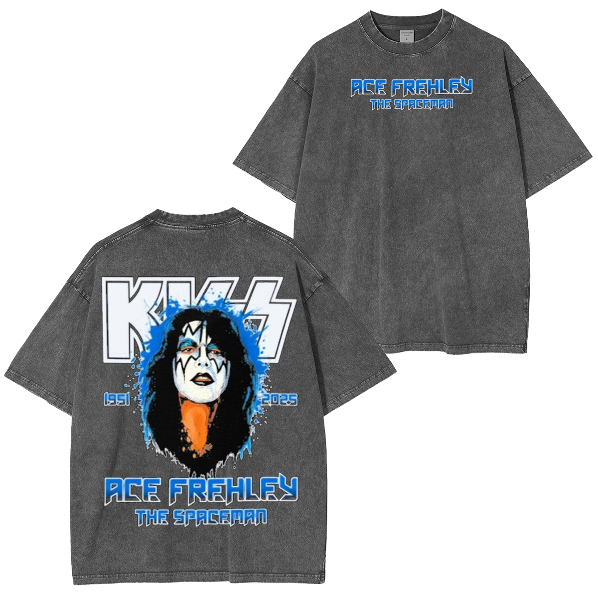 Ace Frehley KISS Band Washed Unisex T-Shirt