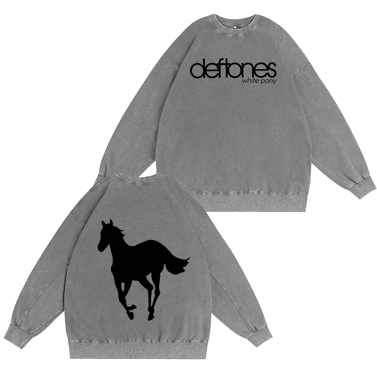 Deftones Unisex Washed Crewneck Sweatshirt