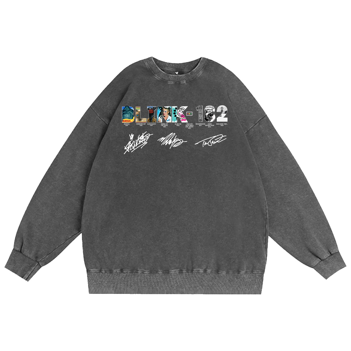 Blink-182 Unisex Washed Crewneck Sweatshirt