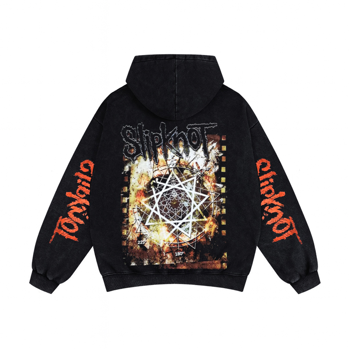 Slipknot Unisex Washed Zip Up Hoodie