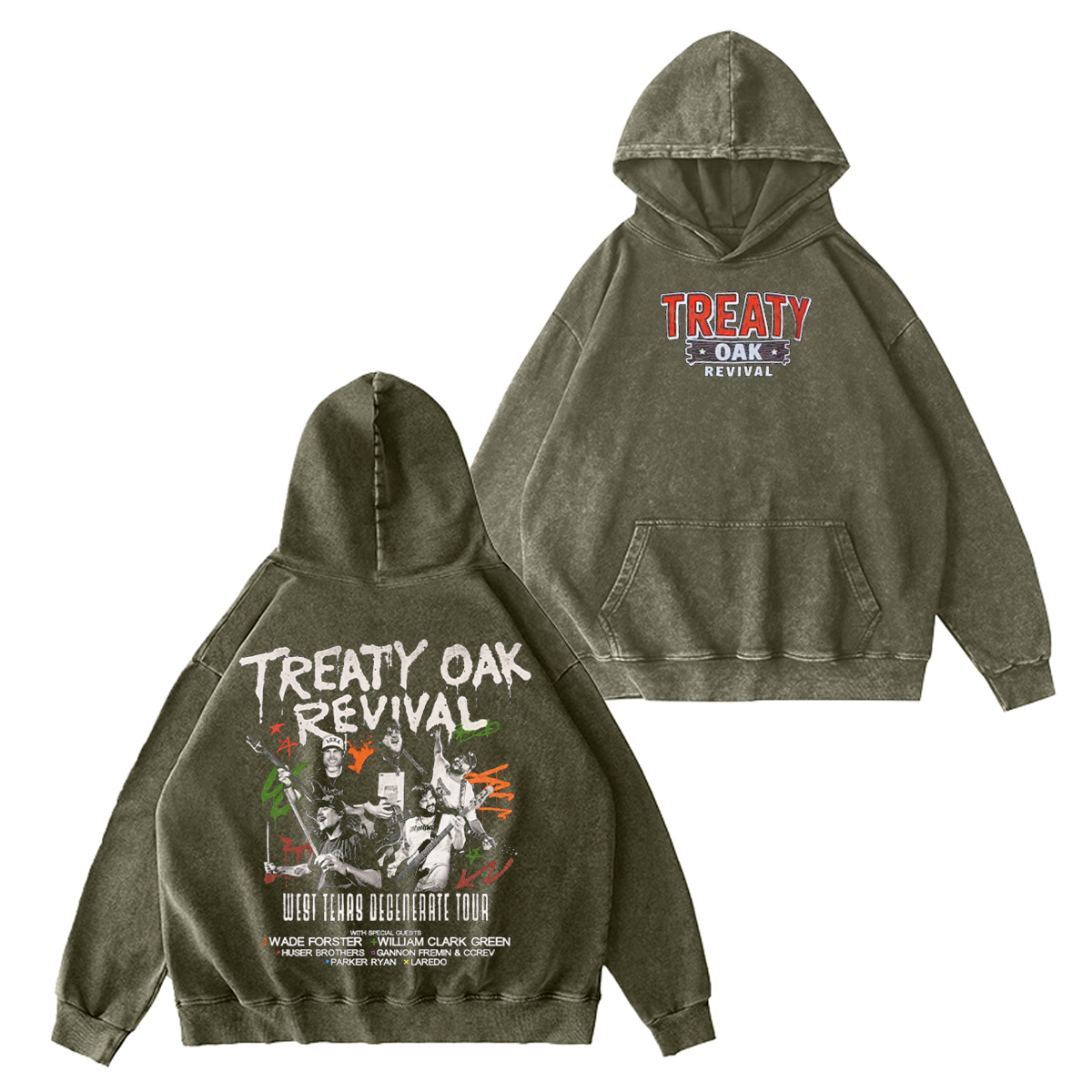 Treaty Oak Revival Washed Unisex Hoodie