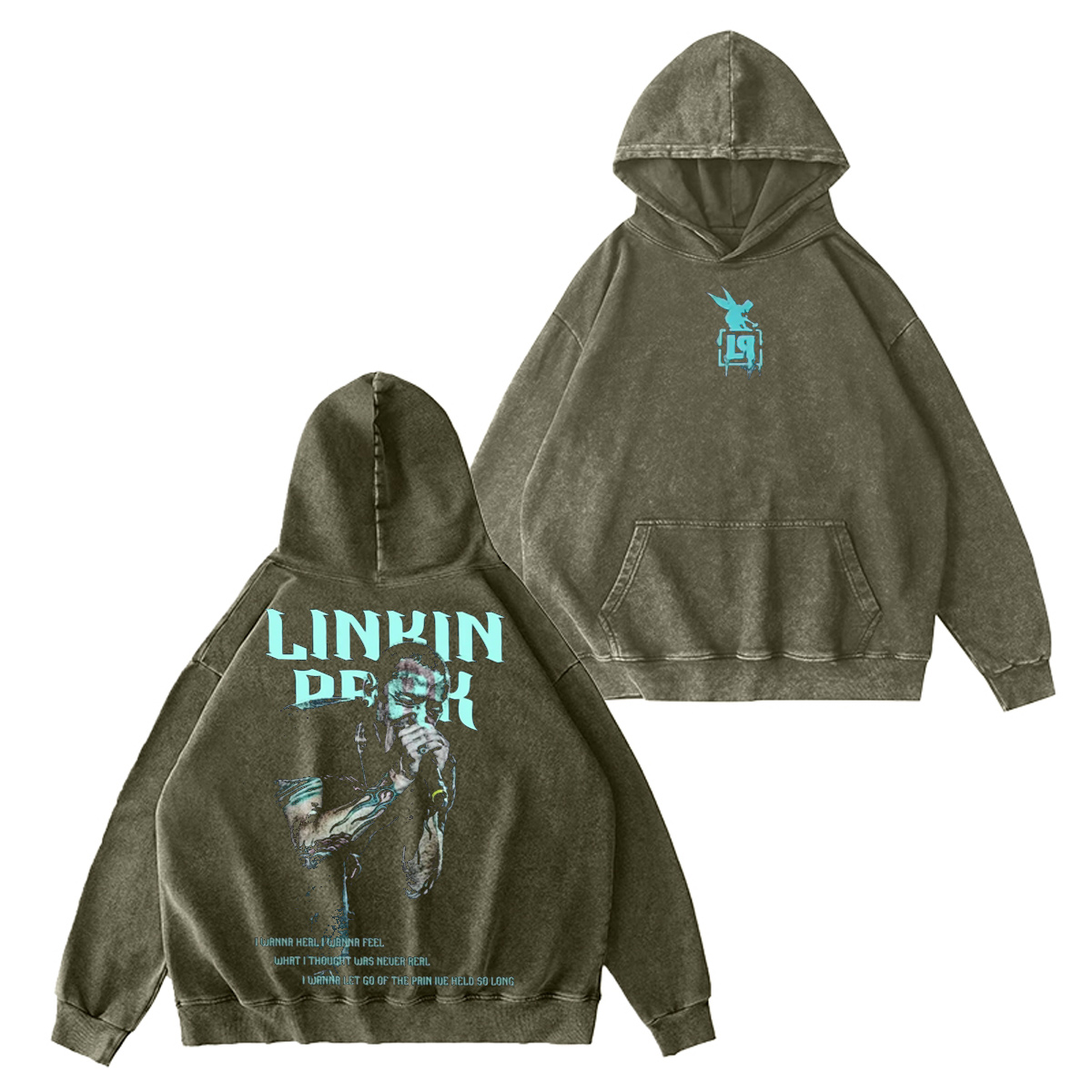 Linkin Park Unisex Washed Hoodie