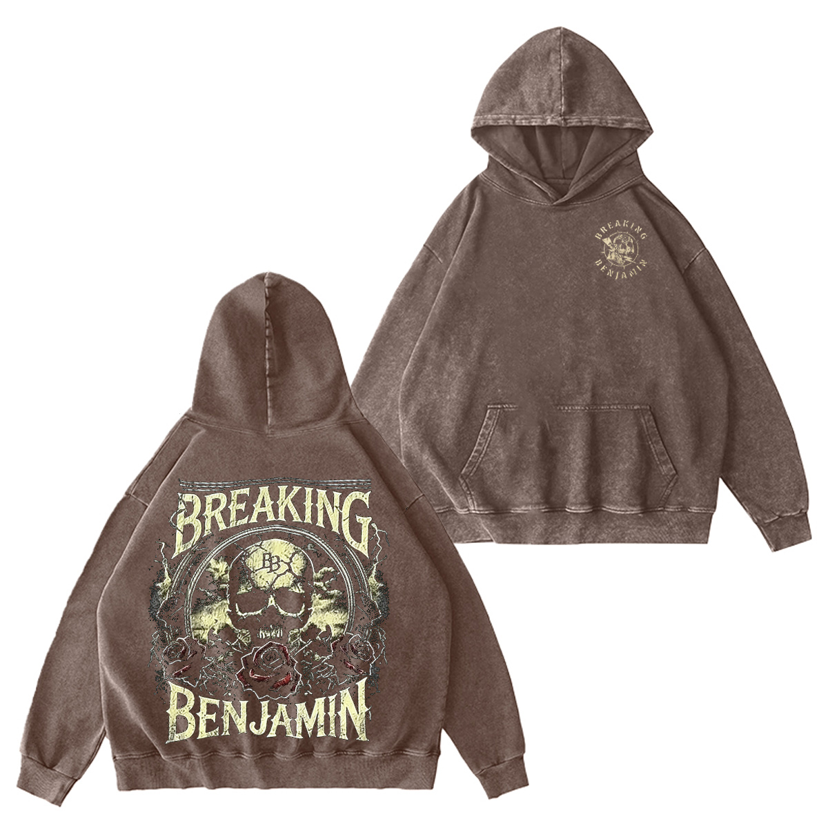 Breaking Benjamin Unisex Washed Hoodie