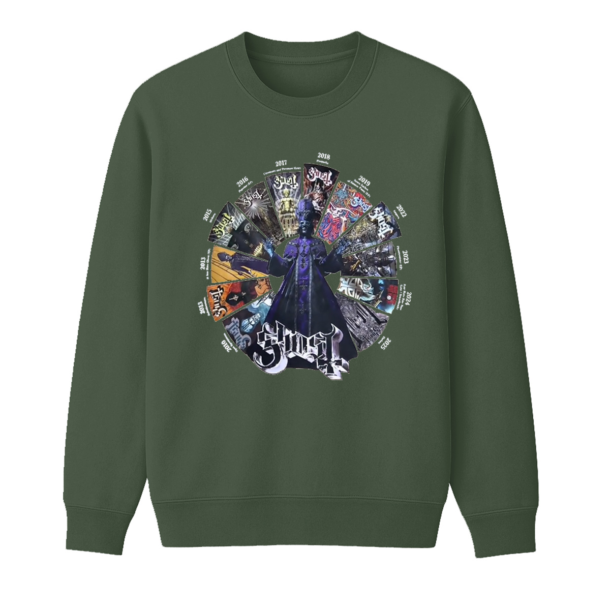 Ghost Unisex Cotton Creneck Sweatshirt