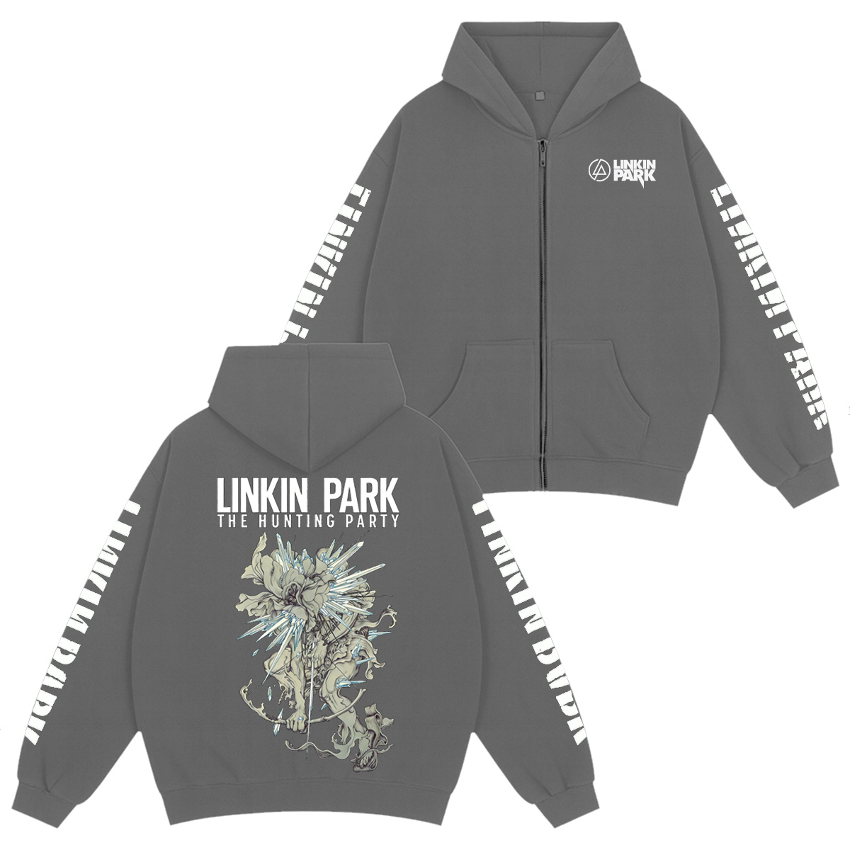 Linkin Park Unisex Cotton Zip Up Hoodie