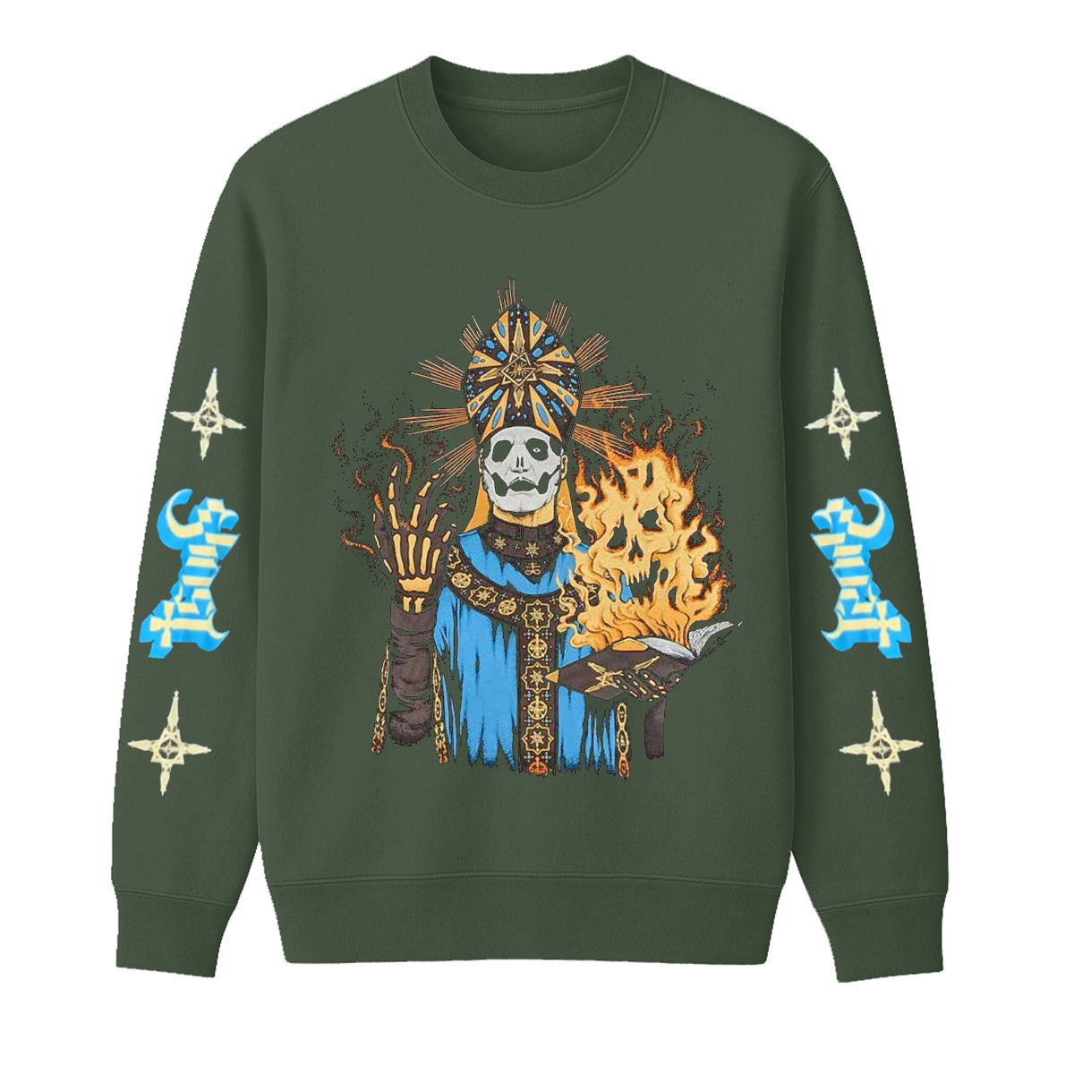 Ghost Unisex Cotton Creneck Sweatshirt