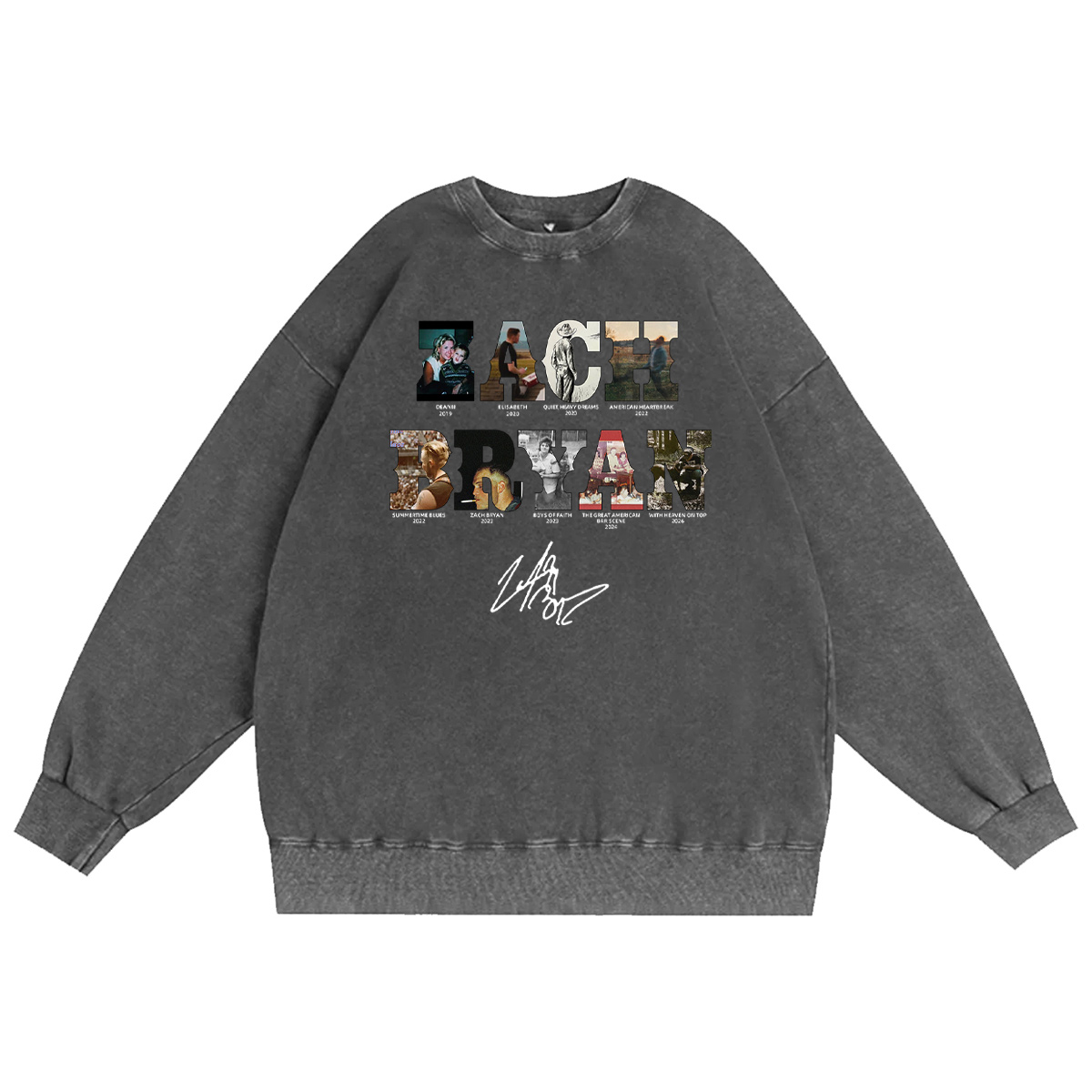 Zach Bryan Unisex Washed Crewneck Sweatshirt