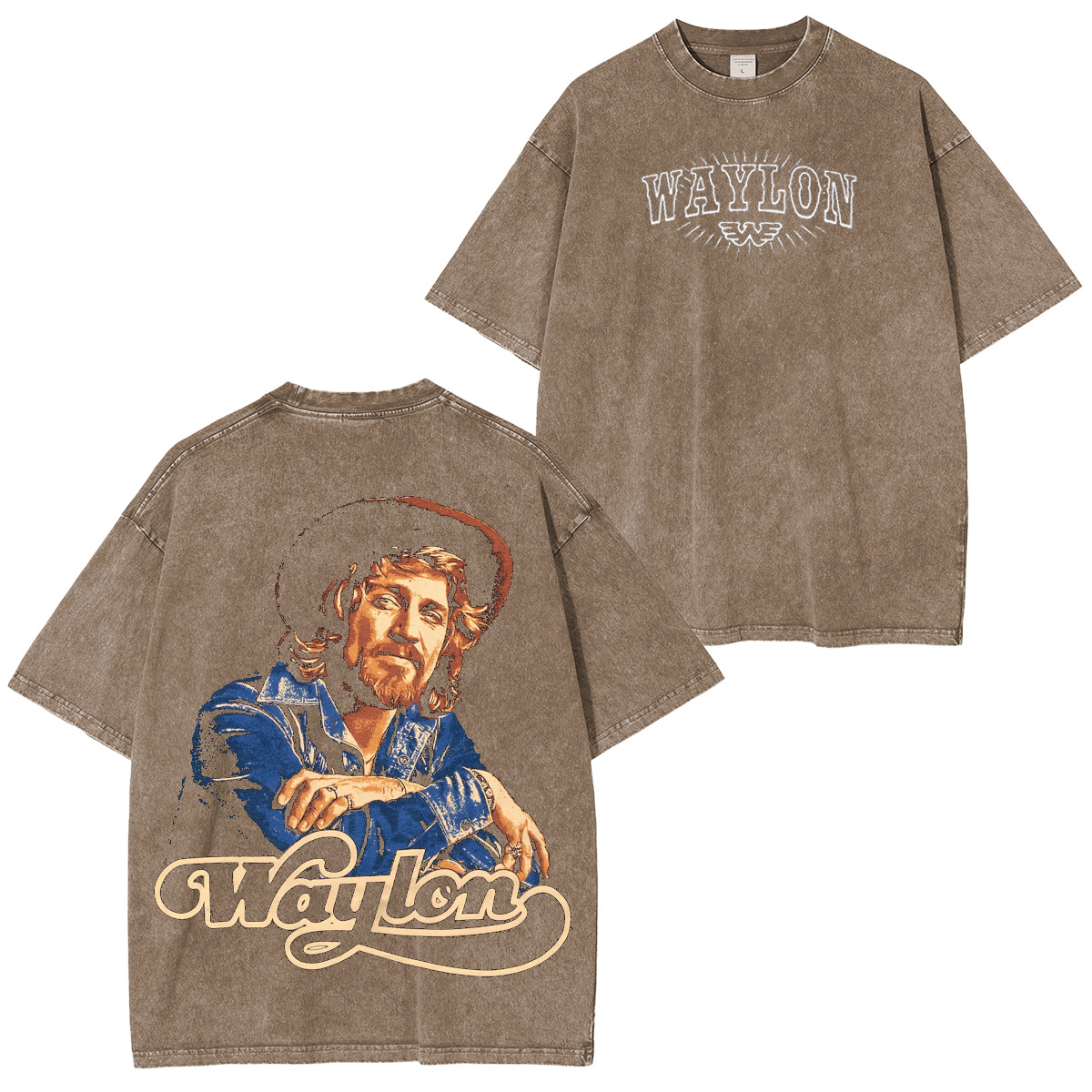 Waylon Jennings Washed Unisex T-Shirt