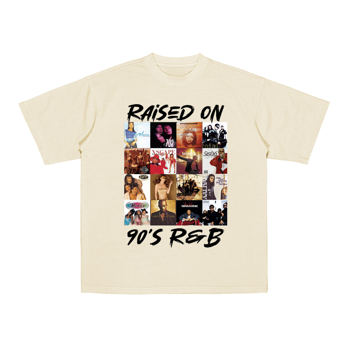 Raised on 90's R&B Cotton Unisex T-shirt