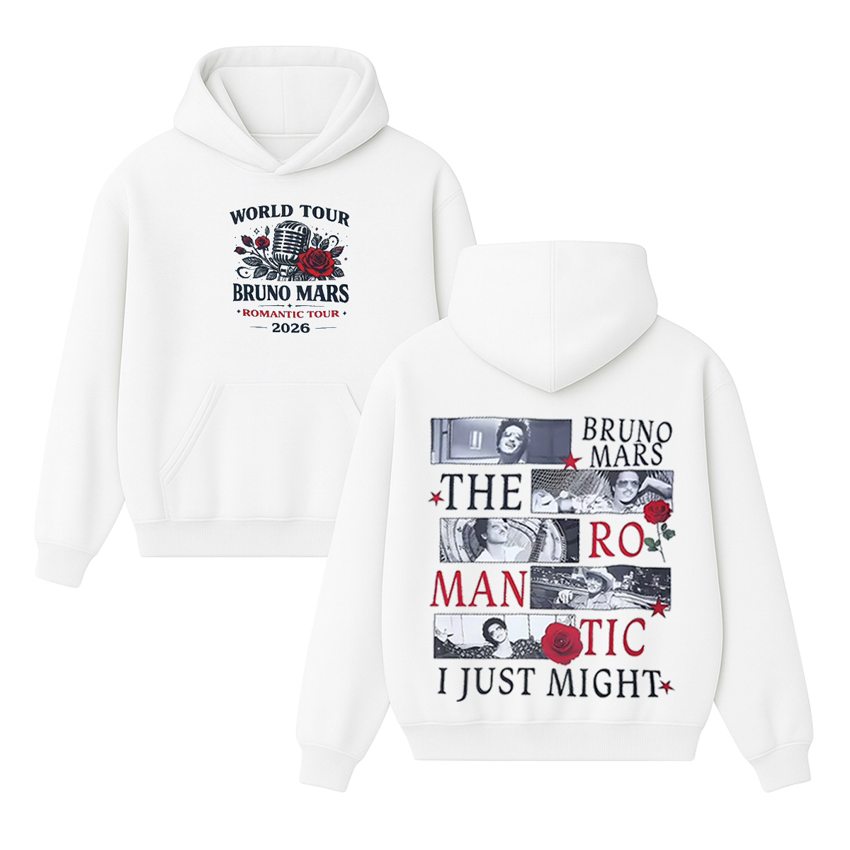 The Romantic Tour Bruno Mars Unisex Cotton Hoodie