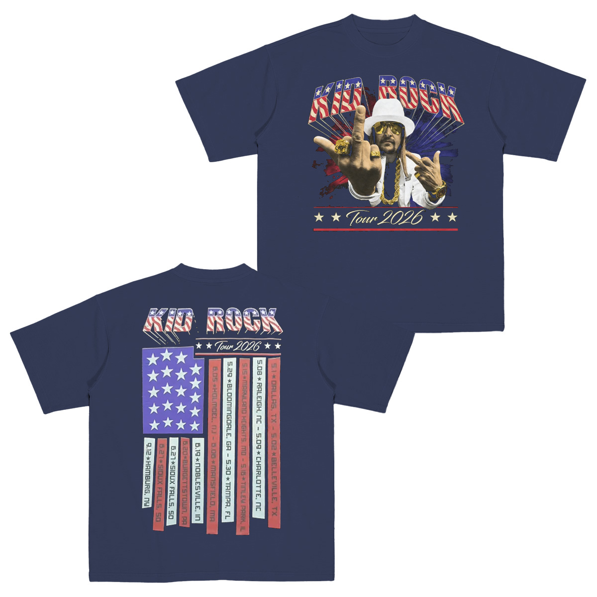 Tour 2026 Kid Rock Cotton Unisex T-shirt