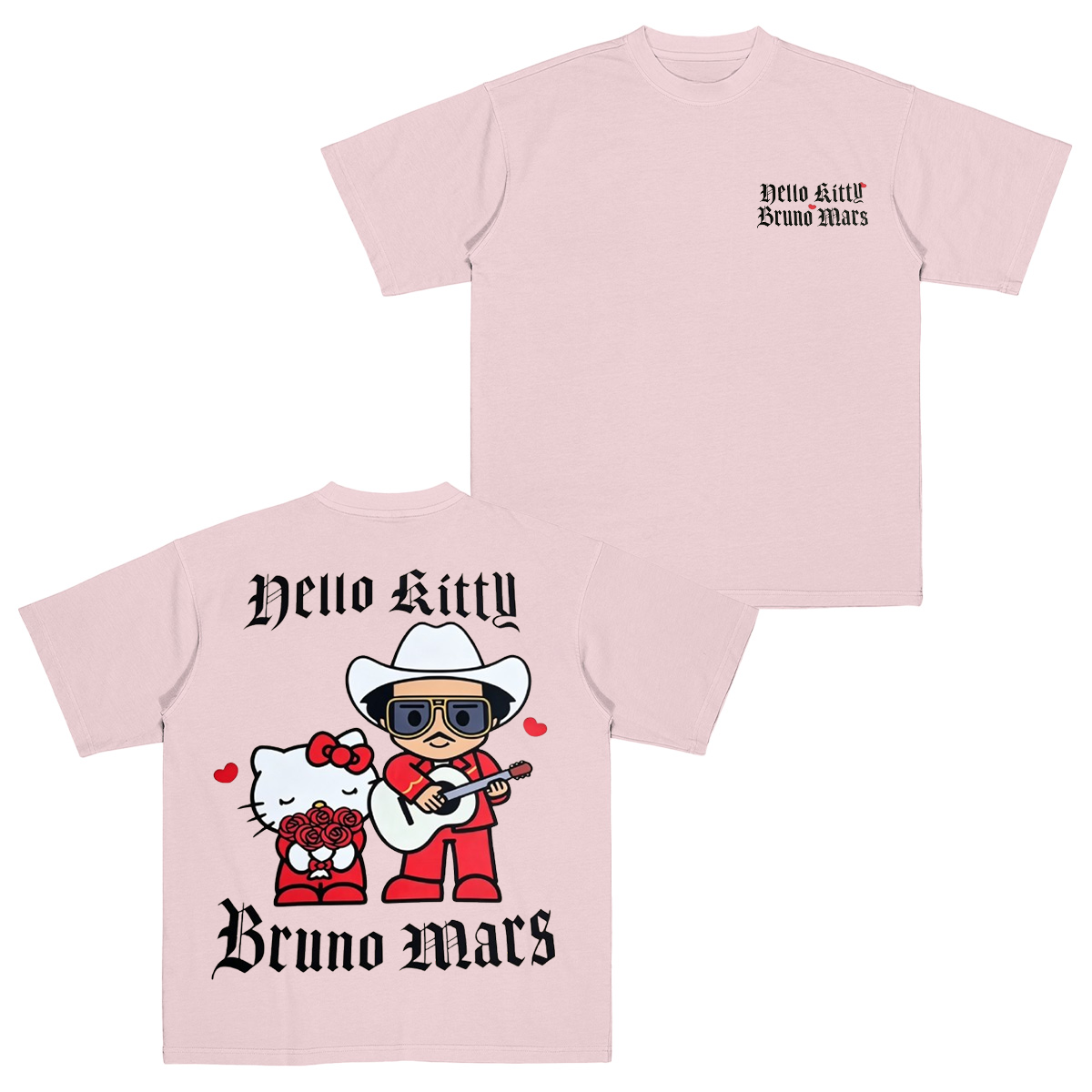 Bruno Mars x Hello Kitty Cotton Unisex T-shirt
