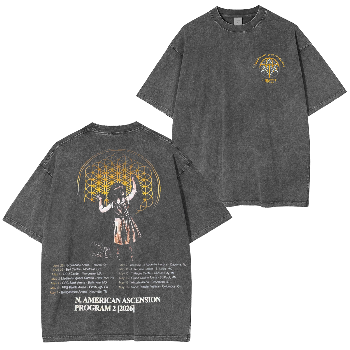 Bring Me The Horizon 2026 Washed Unisex T-Shirt