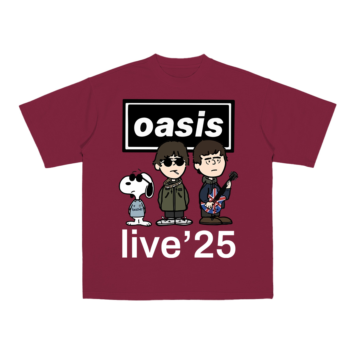 OASIS X SNOOPY Live 25 Unisex T-shirt/Crewneck Sweatshirt/Hoodie