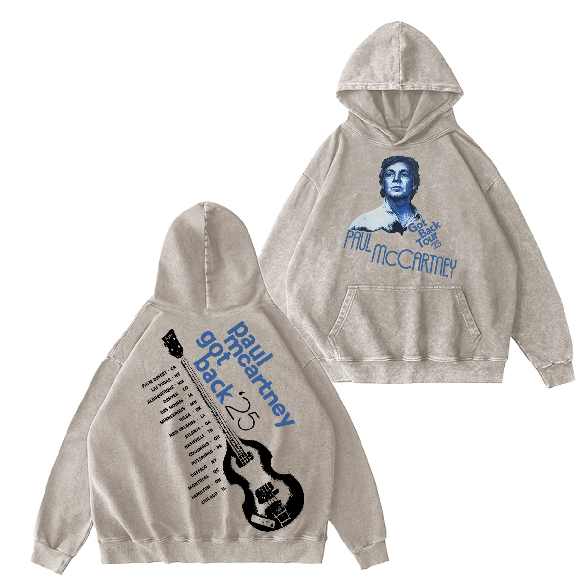 Paul McCartney Washed Unisex Hoodie