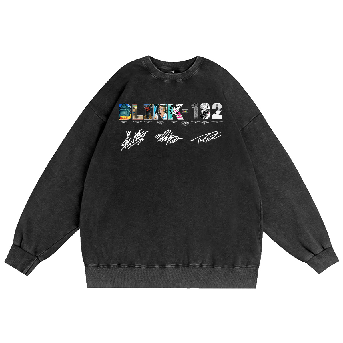 Blink-182 Unisex Washed Crewneck Sweatshirt