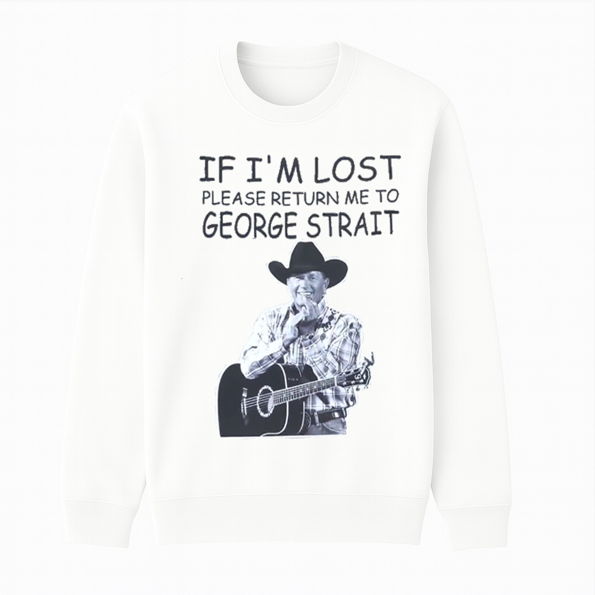 George Strait Cotton Unisex Crewneck Sweatshirt