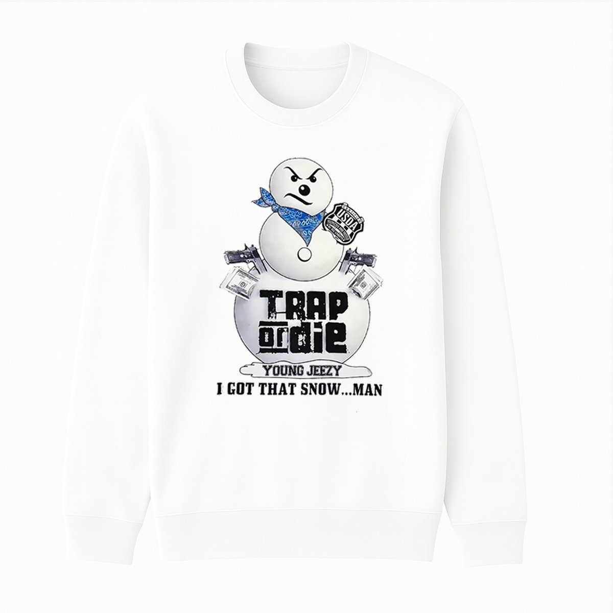 Young Jeezy Trap or Die Cotton Unisex Crewneck Sweatshirt