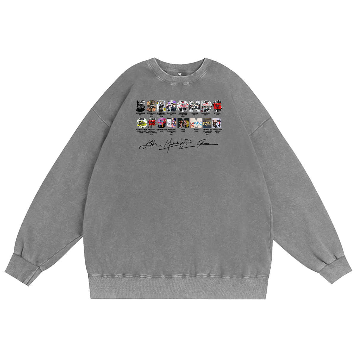 5 Seconds of Summer Unisex Washed Crewneck Sweatshirt