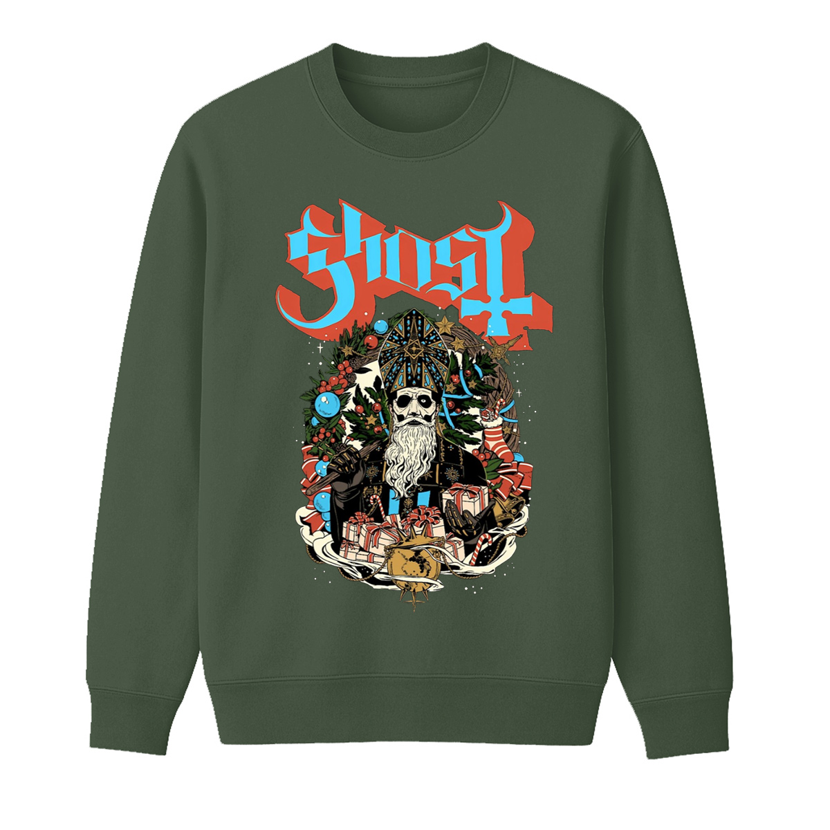 Ghost Unisex Cotton Creneck Sweatshirt