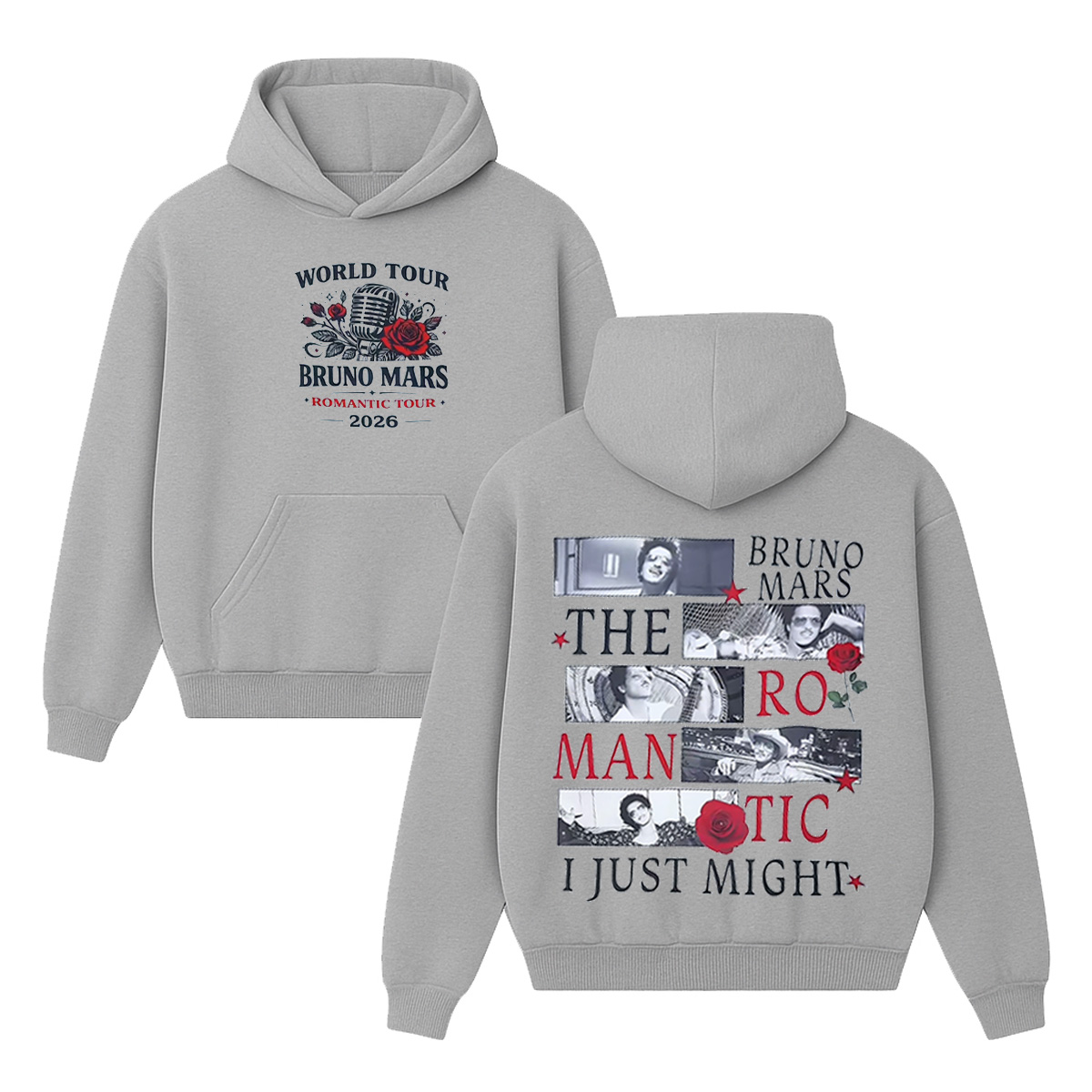 The Romantic Tour Bruno Mars Unisex Cotton Hoodie