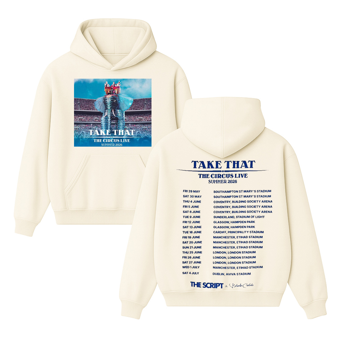 The Circus Live Take That Unisex Cotton Hoodie