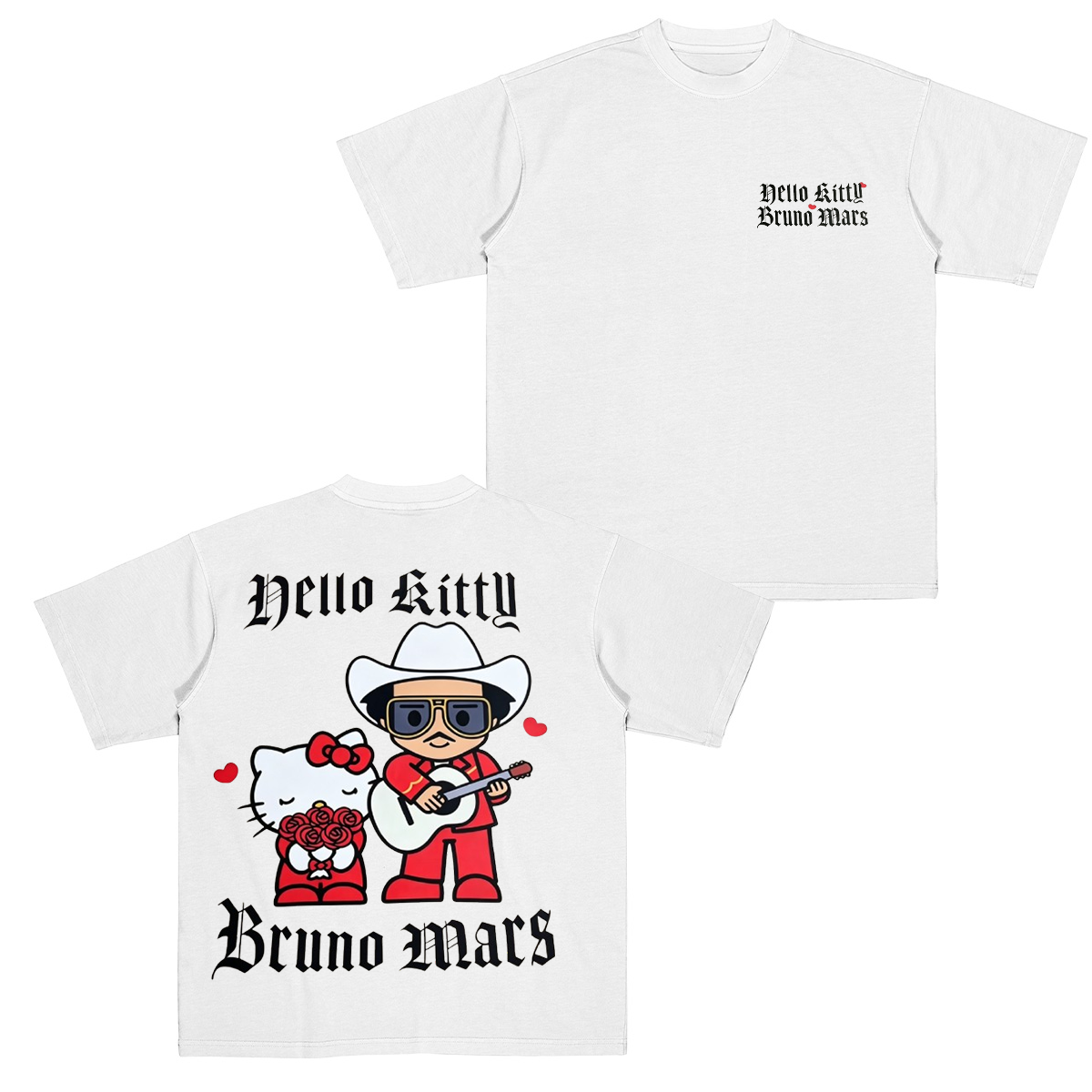 Bruno Mars x Hello Kitty Cotton Unisex T-shirt