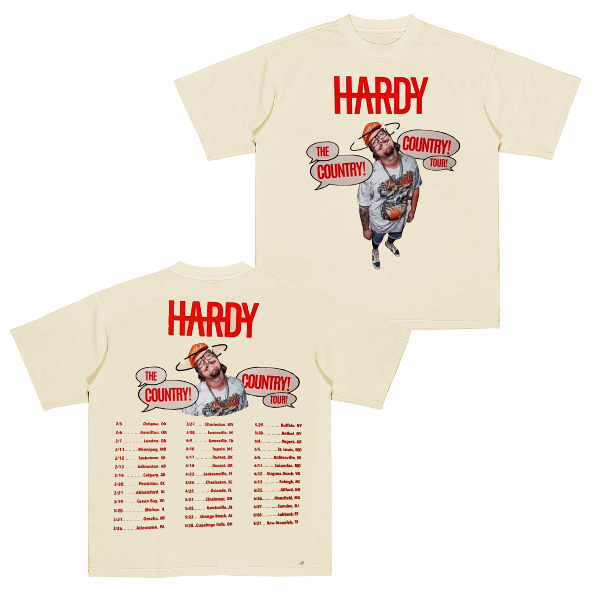 HARDY 2026 Country Tour Cotton Unisex T-shirt