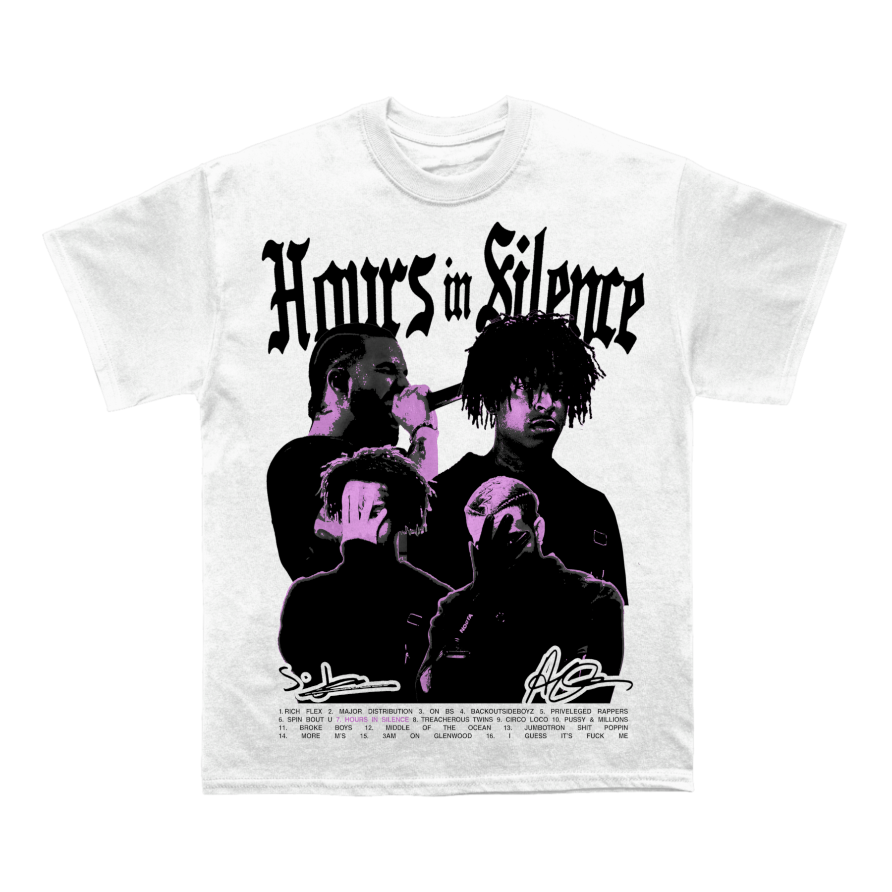 Drake & 21 Savage Hours in Silence Cotton Unisex T-shirt