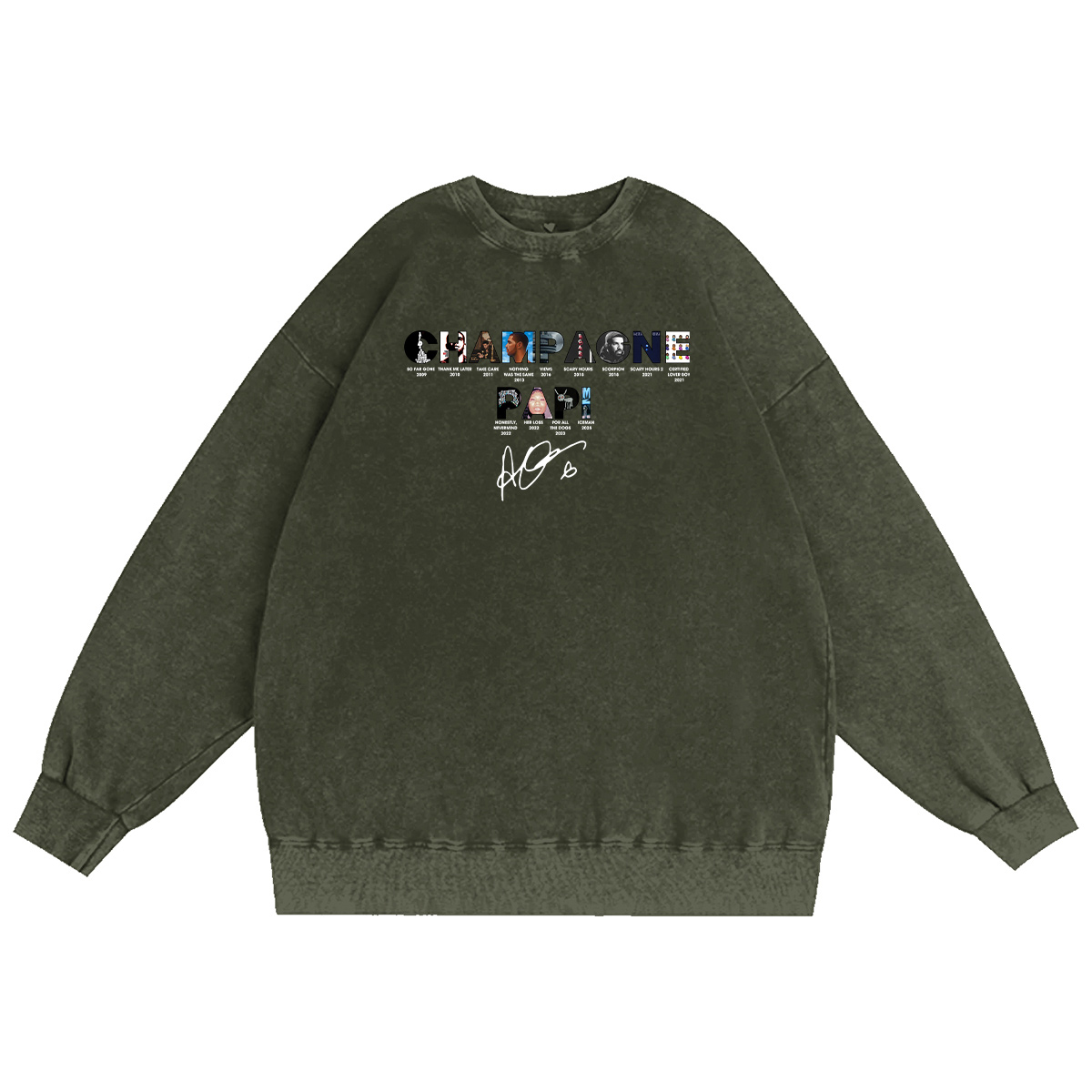 Drake Unisex Washed Crewneck Sweatshirt