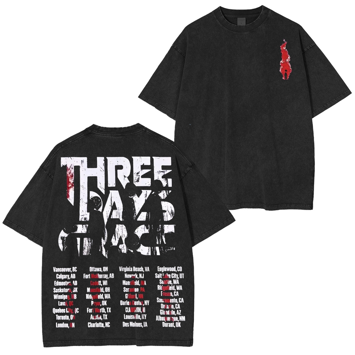 Three Days Grace Washed Unisex T-Shirt