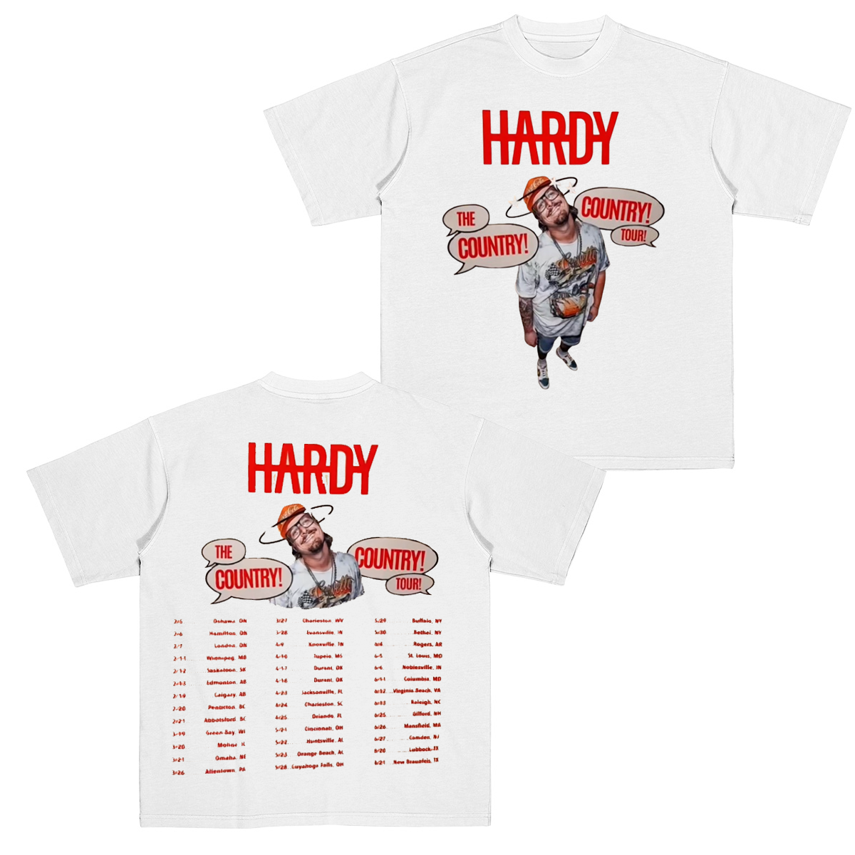 HARDY 2026 Country Tour Cotton Unisex T-shirt
