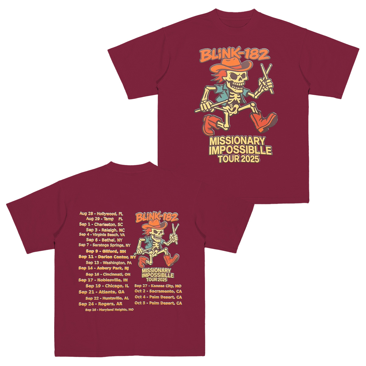 Blink-182 Cotton Unisex T-shirt