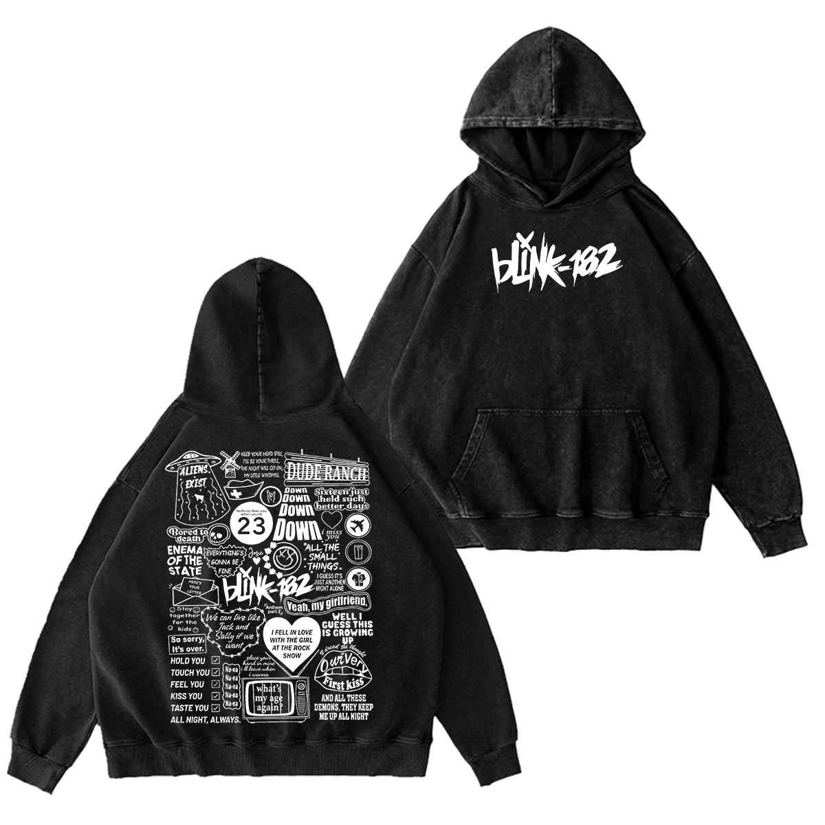 Blink-182 Washed Unisex Hoodie
