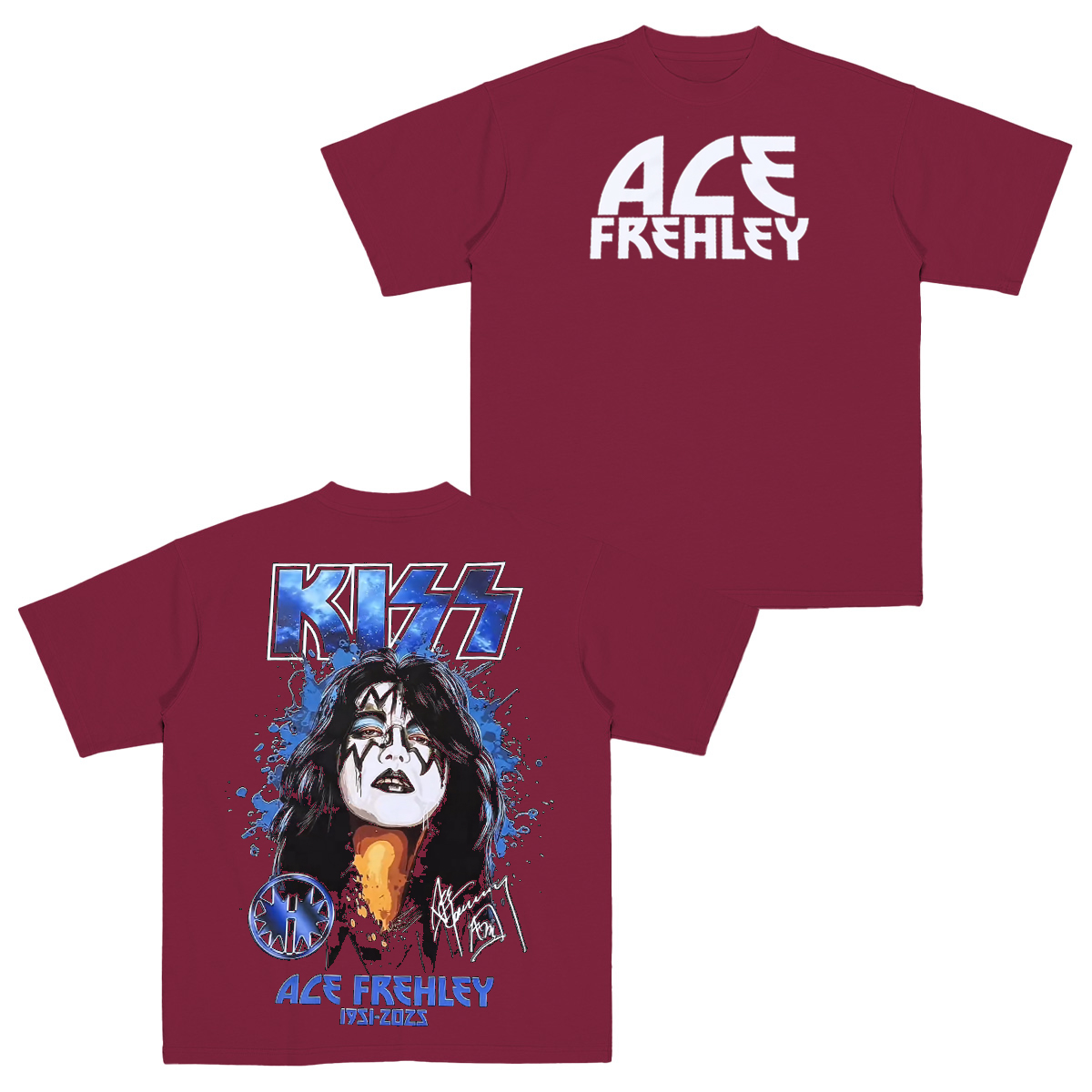 Ace Frehley KISS Band Cotton Unisex T-shirt