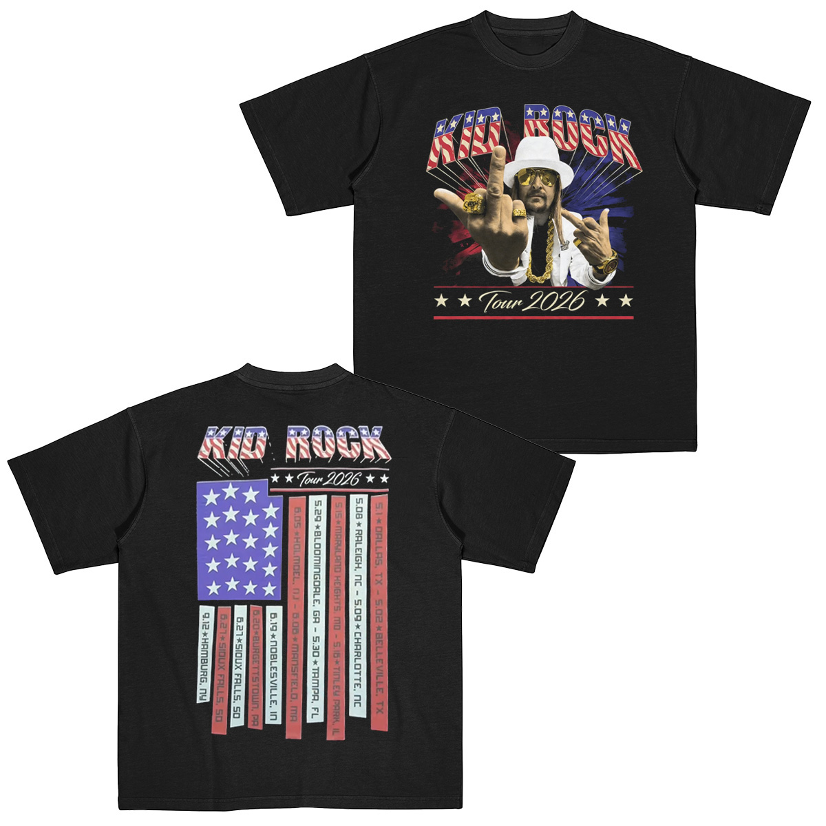 Tour 2026 Kid Rock Cotton Unisex T-shirt