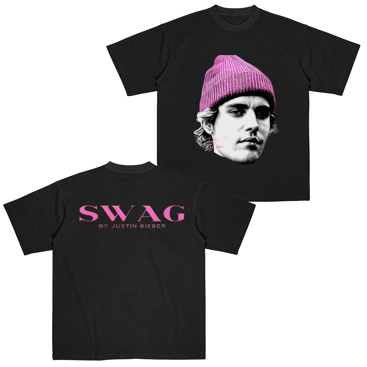  Justin Bieber Swag Big Head Cotton Unisex T-shirt